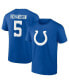 Men's Anthony Richardson Royal Indianapolis Colts 2023 NFL Draft First Round Pick Icon Name and Number T-shirt