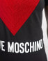 Love Moschino classic heart logo t-shirt in black