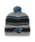 Men's Graphite Carolina Panthers Rexford Cuffed Knit Hat with Pom