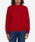 Women's Classic Chenille Diamond Stitch Turtleneck Sweater