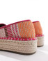 ASOS DESIGN Journal flatform espadrilles in multi