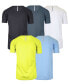 Men's Short Sleeve Moisture-Wicking Quick Dry Performance Crew Neck Tee -5 Pack