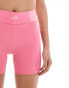 adidas Performance hyper glam shorts in pink