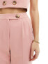 Miss Selfridge co-ord tailored wide leg trouser in Pink