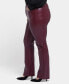 Plus Size Artificial Leather Marilyn Straight Pants