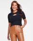 Women's Studded Cutout Top, Created for Macy's