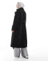 ASOS DESIGN Petite formal faux wool trench coat in black