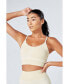 Женский бюстгальтер Twill Active Womens Recycled Colour Block Body Fit Seamless Sports Bra Stone