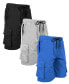 Men's Moisture Wicking Performance Quick Dry Cargo Shorts-3 Pack