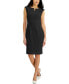 Petite Notched-Neck Sheath Dress