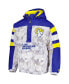 Men's White, Royal Los Angeles Rams Thursday Night Gridiron Raglan Half-Zip Hooded Jacket