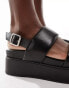 ASOS DESIGN Tucker 2 chunky flatforms in black