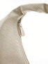 ASOS DESIGN weave loop handle shoulder bag in off white