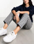 Monki mix and match tapered tailored trousers in check