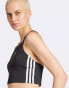 adidas Originals Adicolor 3-stripes Crop Long-Sleeve top in black