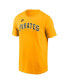 Men's Roberto Clemente Gold Pittsburgh Pirates Fuse Name Number T-Shirt