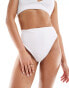 ASOS DESIGN Maya high leg high waist bikini bottom in white