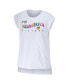 Women's White Minnesota Vikings Greetings From Muscle T-shirt