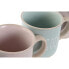 Набор из 4 кружек Mug Home ESPRIT Синий Розовый Керамика 355 ml 9,7 x 7 x 9,2 cm