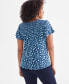 Petite Animal Wind Printed V-Neck Flutter-Sleeve Top, Created for Macy's