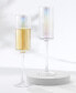 Christian Siriano Chroma Iridescent Champagne Flute Glasses