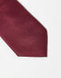 ASOS DESIGN tie in burgundy