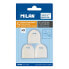 MILAN Blister Pack 3 Spare Erasers For Capsule Eraser With Pencil Sharpener And Eraser&Brush