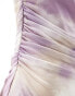 Vero Moda sleeveless mesh maxi dress in purple spray print