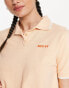 Daisy Street Active crop tennis polo in peach