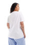 Noisy May Curve t-shirt with radiate print in white