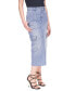 Women's Cargo Denim Midi Skirt