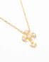 8 Other Reasons 18k gold plated large cross pendant necklace