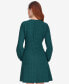 Women's Embossed Houndstooth Knit Dress