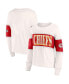 Women's Cream Kansas City Chiefs Antique Block Long Sleeve T-Shirt