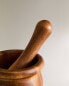 Wooden pestle and mortar