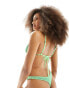 Cotton On micro slider triangle bikini top in intense lime