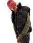 Sixth June waffle padded jacket in black