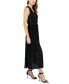 Women's Faux-Wrap Sleeveless Pleated Fit & Flare Maxi Dress