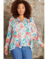 Plus Size June + Vie Roll-Tab Popover Tunic