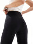 Monki cropped cupro capri pants in black