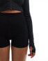 ASOS 4505 Icon seamless rib 3 inch high waist shorts in black