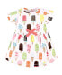 Toddler Girls Organic Cotton Dress and Cardigan, Popsicle