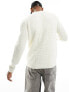 Only & Sons ribbed knit jumper in white