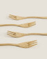 Decorative engraved brunch fork set