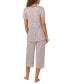 Women's 2-Pc. Cropped Short-Sleeve Pajamas Set