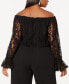 Plus Size Off-The-Shoulder Lace Jumpsuit