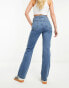 ASOS DESIGN easy straight jeans in mid blue