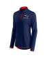 Women's Navy New England Patriots Worth the Drive Quarter-Zip Top