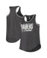 Women's Heather Black Las Vegas Raiders Plus Size Fuel Tank Top