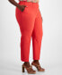 Plus Size Classic Mid Rise Ankle Pants